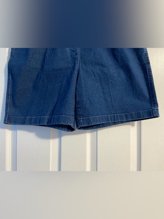 Alia Women's Blue Denim Shorts with Elastic Waist Size 14P - Picture 4 of 9